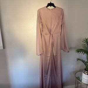 Veiled collection Elegant Long Sleeve Mauve Dress size s